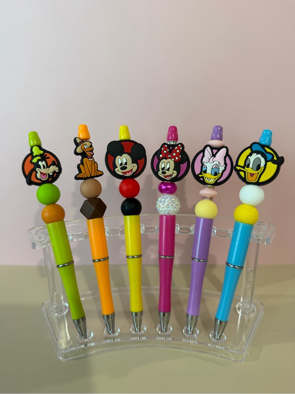 Disney Multicolor Mickey & Friends Character Topper Pen Set